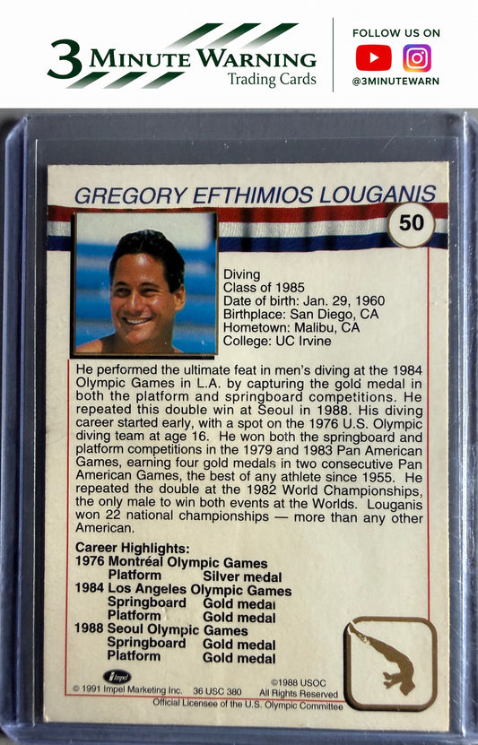 1991 Impel U.S. Olympic Hall of Fame #50 Greg Louganis