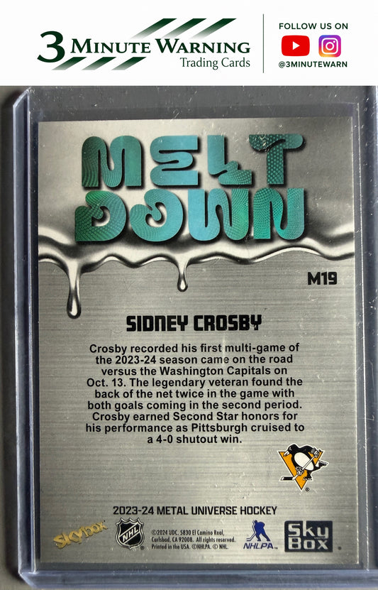 2023-24 SkyBox Metal Universe #M19 Sidney Crosby Meltdown