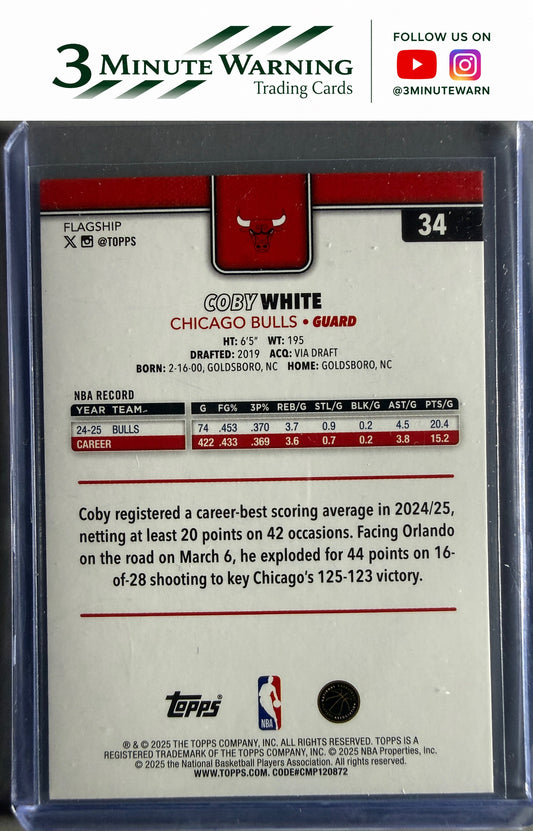 2025-26 Topps #34 Coby White Season Tip Off