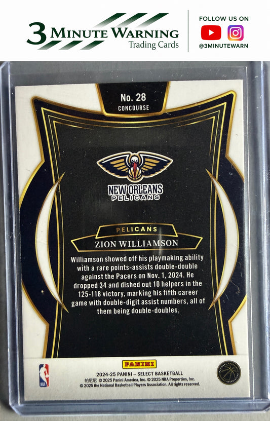 2024-25 Panini Select #28 Zion Williamson Blue (Retail)