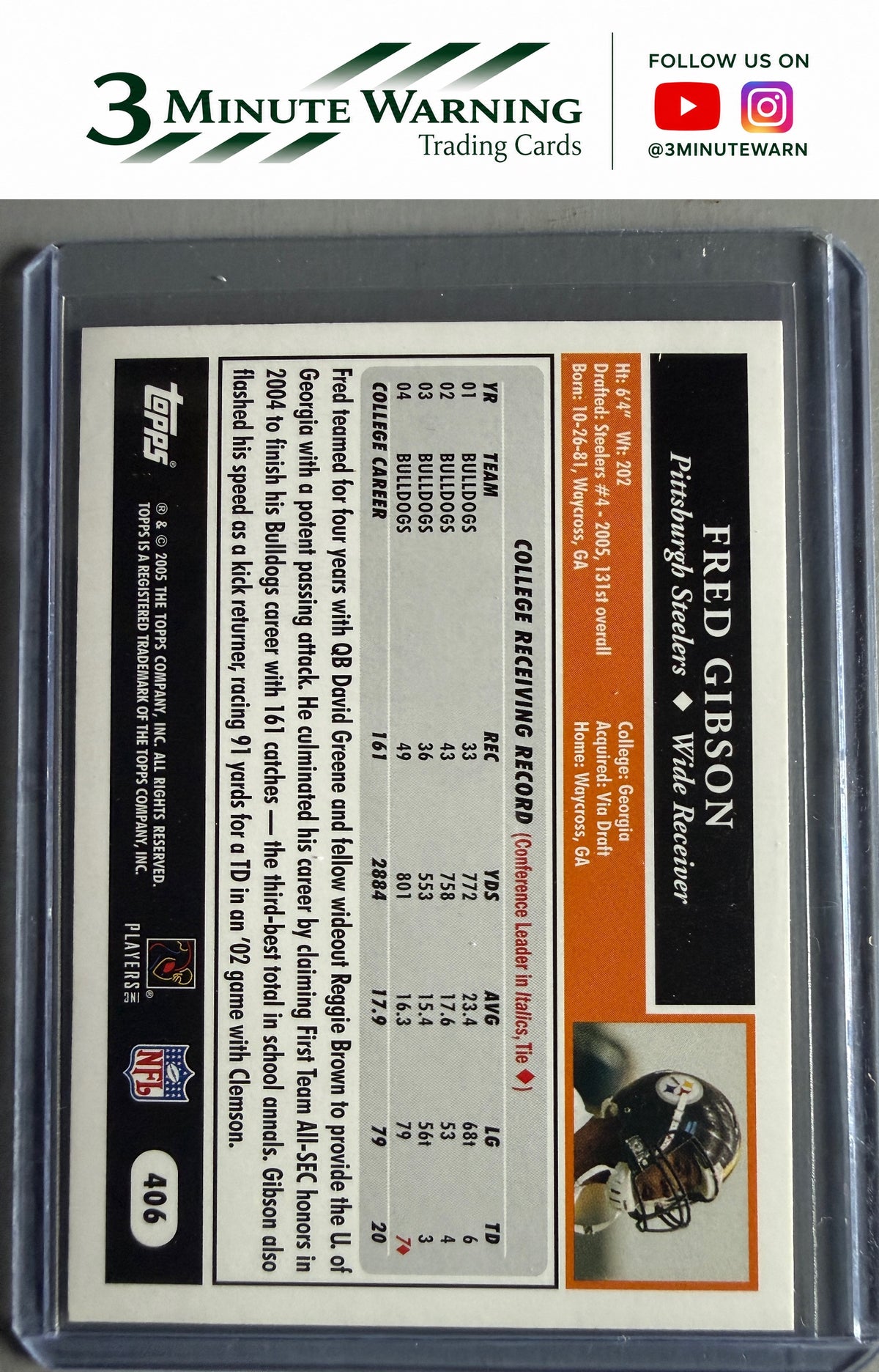 2005 Topps #406 Fred Gibson