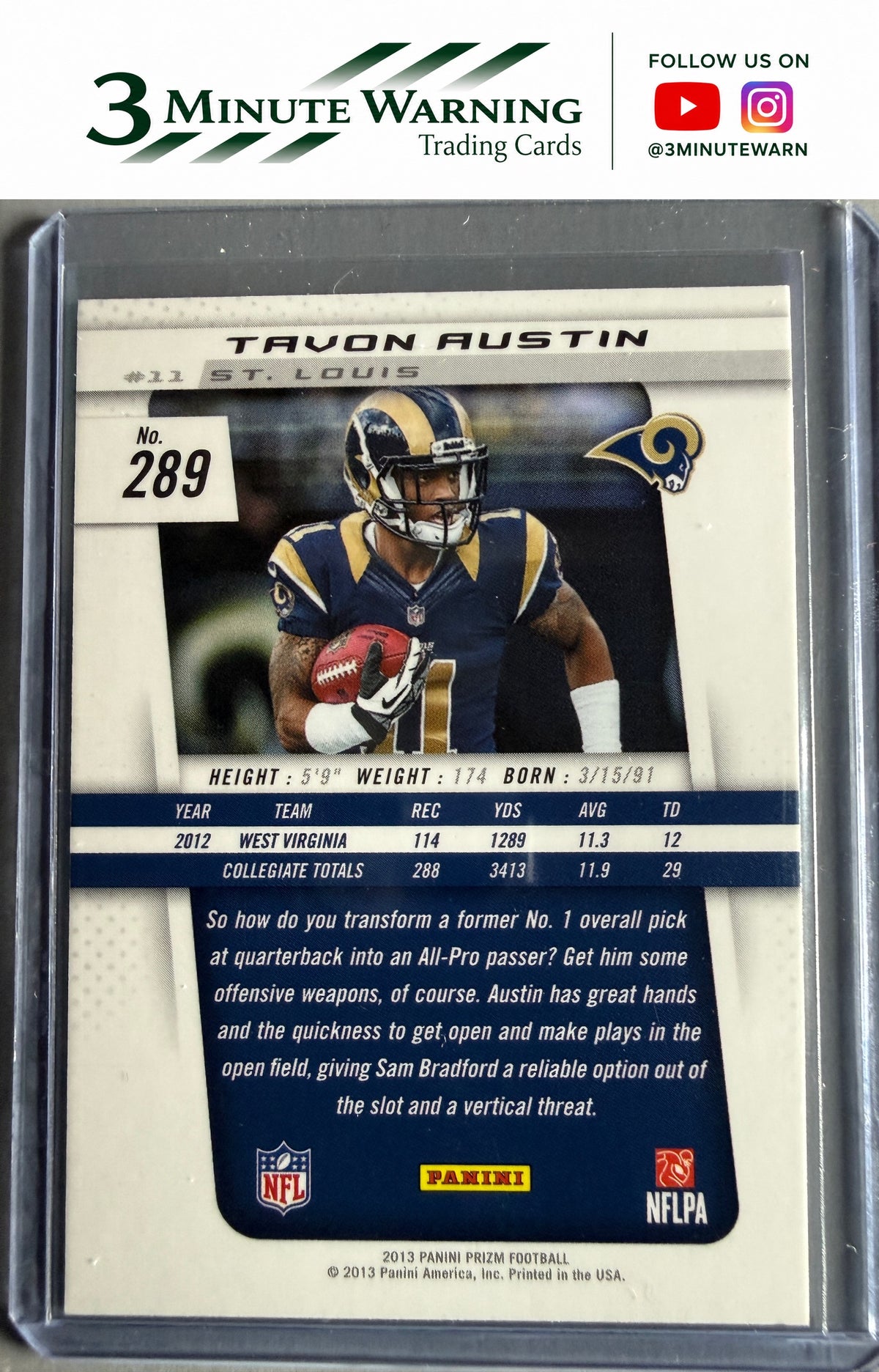 2013 Panini Prizm #289 Tavon Austin