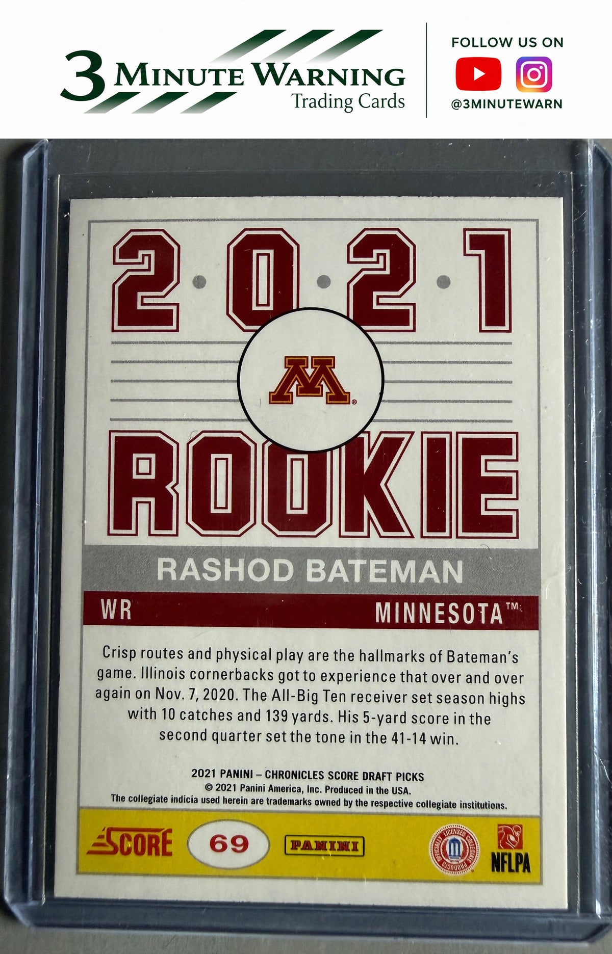 2021 Panini Chronicles Draft Picks #69 Rashod Bateman