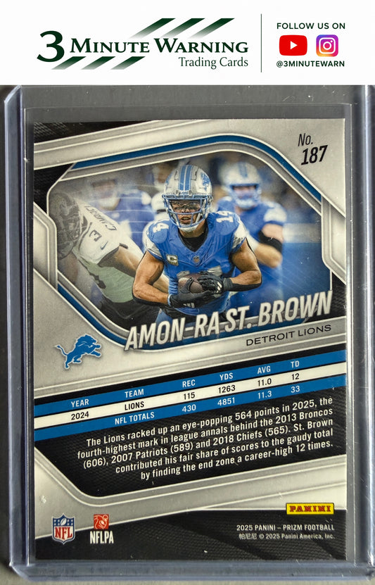 2025 Panini Prizm #187 Amon-Ra St. Brown