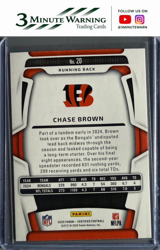 2025 Panini Certified #20 Chase Brown