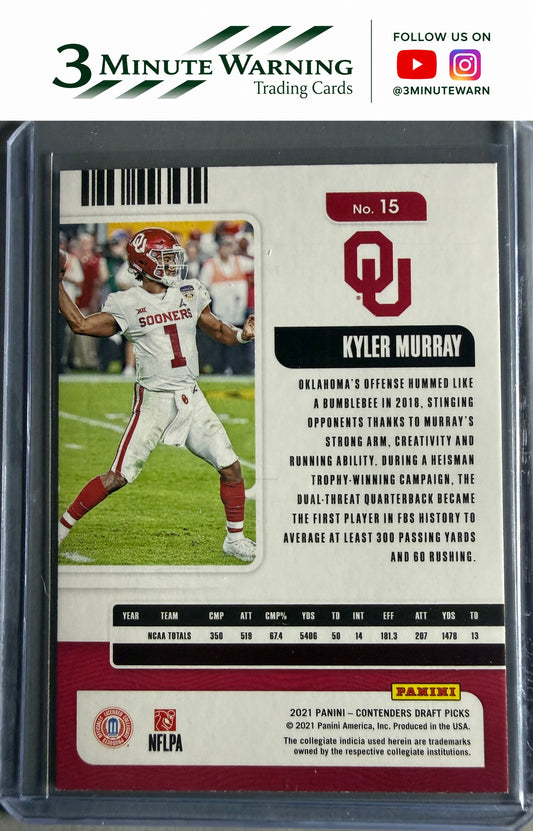 2021 Panini Contenders Draft Picks #15 Kyler Murray
