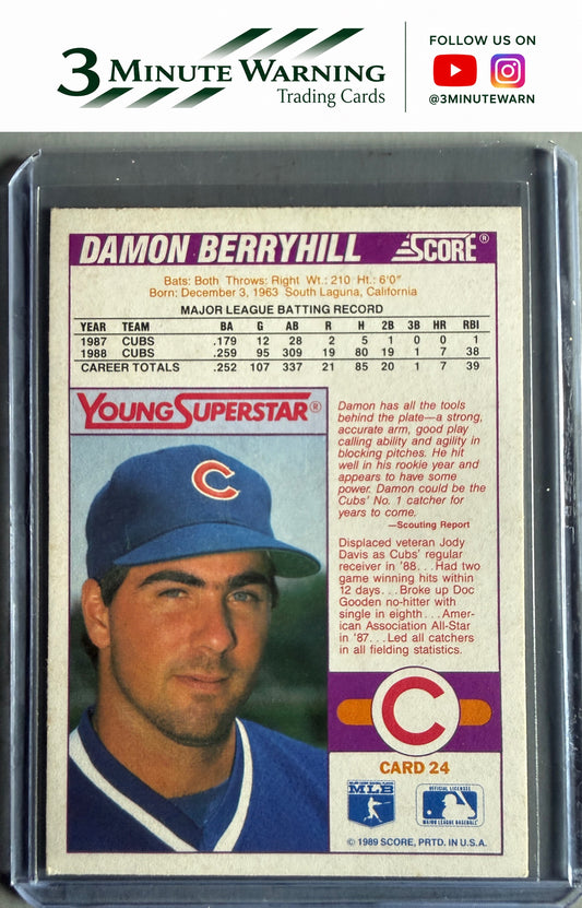 1989 Score #24 Damon Berryhill Young Superstars 1