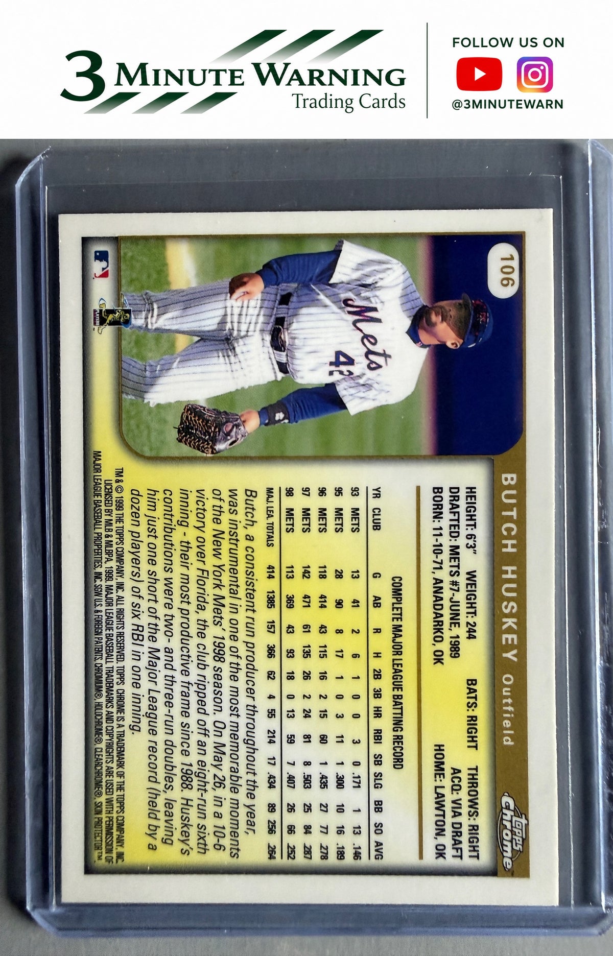 1999 Topps Chrome #106 Butch Huskey