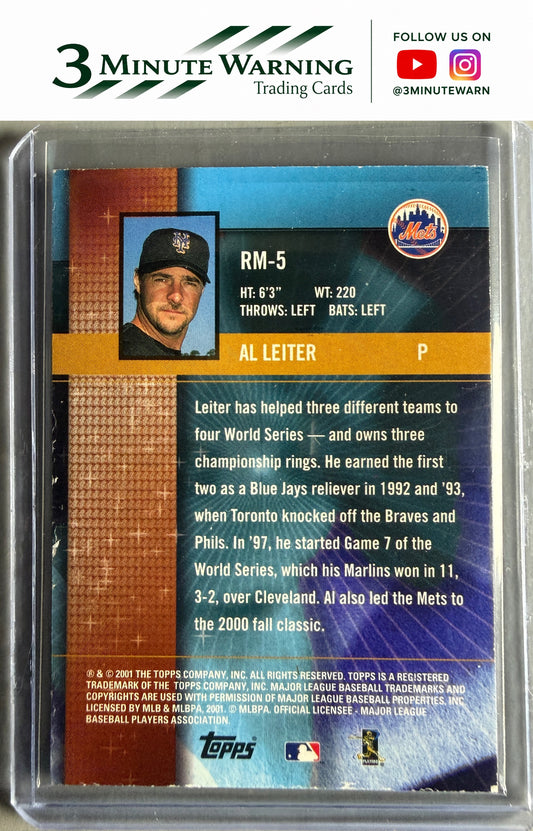 2002 Topps #RM-5 Al Leiter Ring Masters