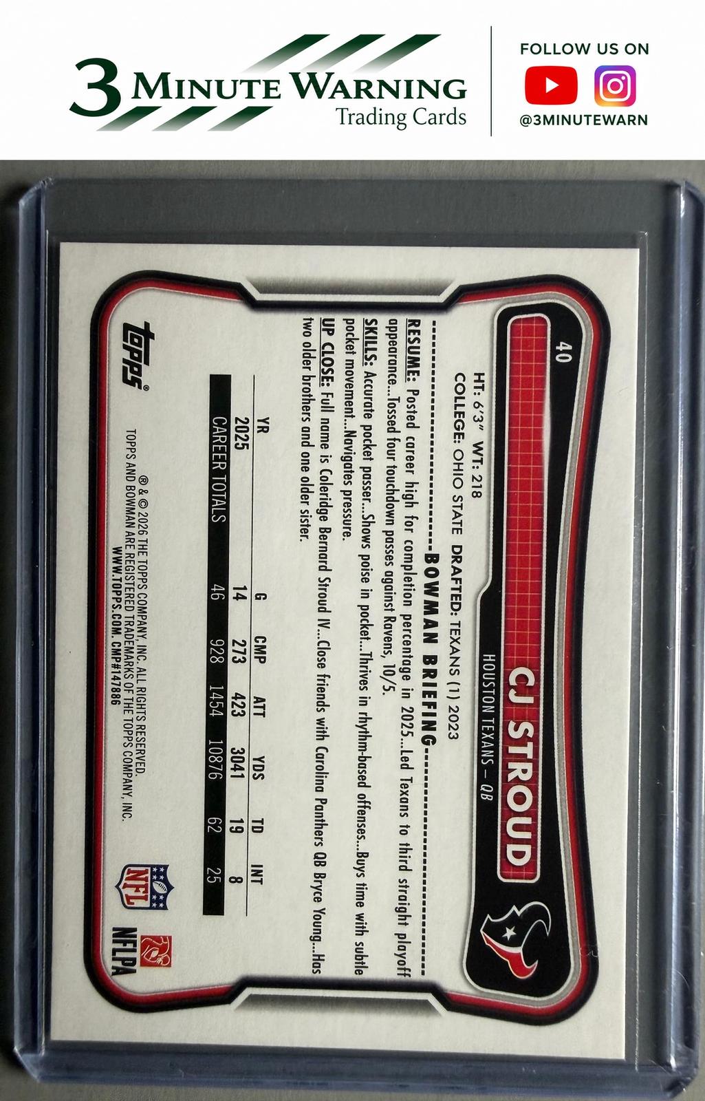 2026 Bowman #40 CJ Stroud