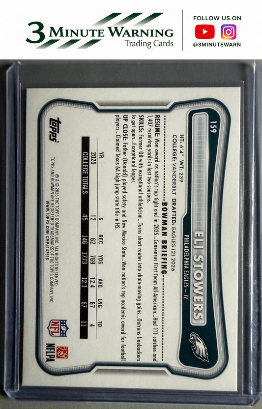 2026 Bowman #159 Eli Stowers