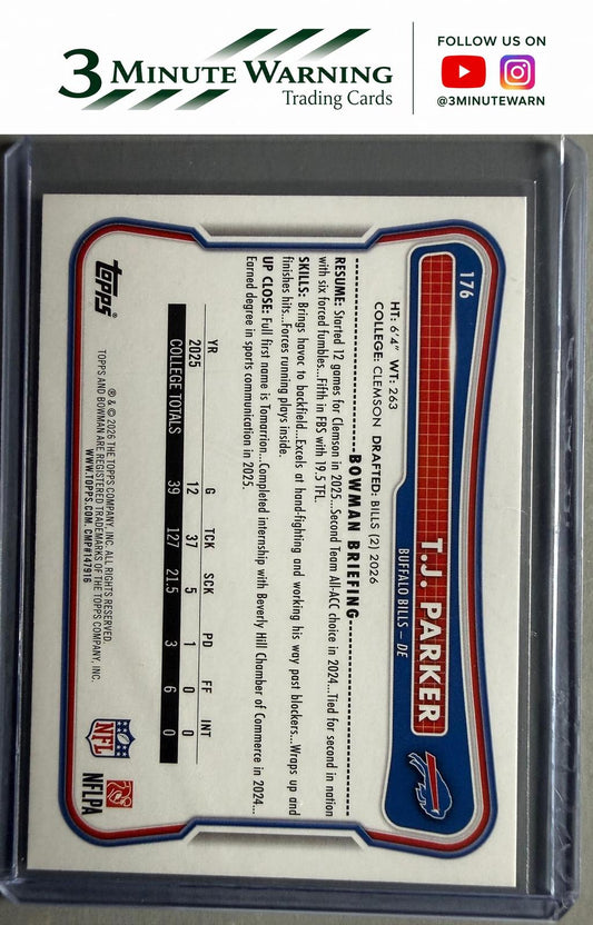 2026 Bowman #176 T.J. Parker