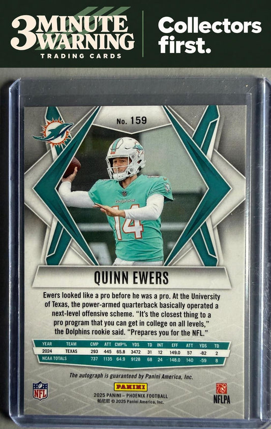 2025 Panini Phoenix #159 Quinn Ewers Rookie Autographs Hyper Prizm