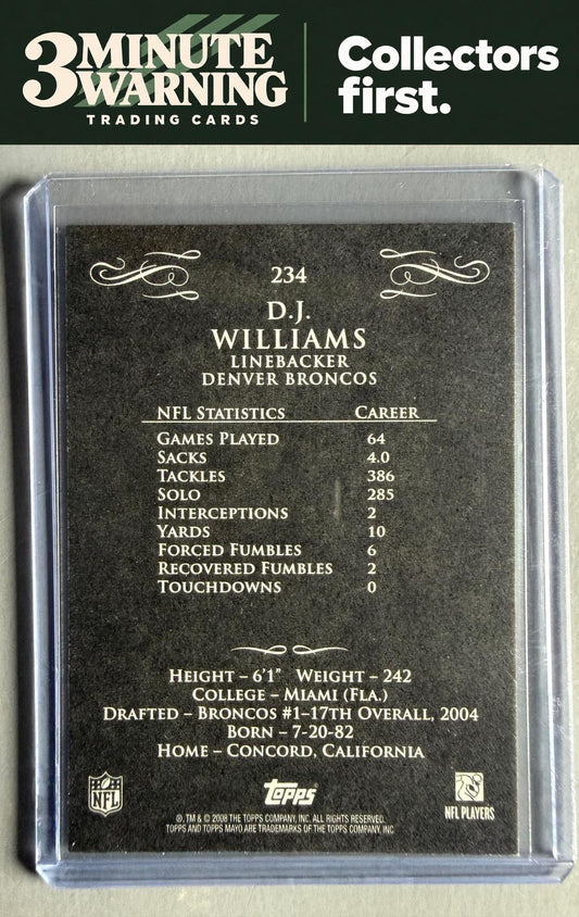 2008 Topps Mayo #234 D.J. Williams