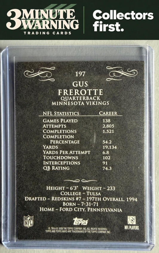 2008 Topps Mayo #197 Gus Frerotte