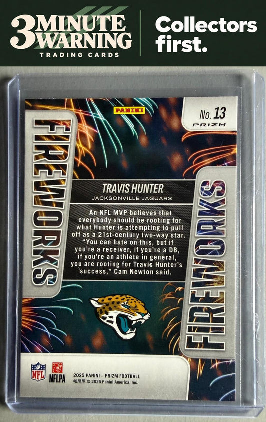 2025 Panini Prizm #13 Travis Hunter Fireworks