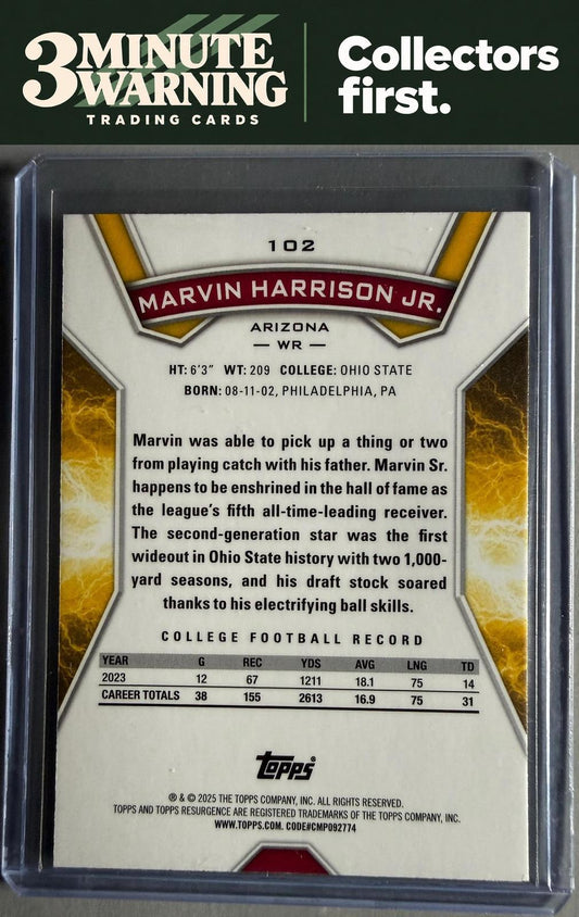 2024 Topps Resurgence #102 Marvin Harrison Jr.
