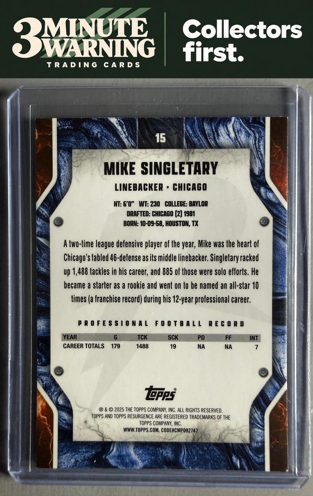 2024 Topps Resurgence #15 Mike Singletary
