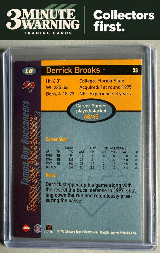 1998 Collector's Edge First Place #33 Derrick Brooks