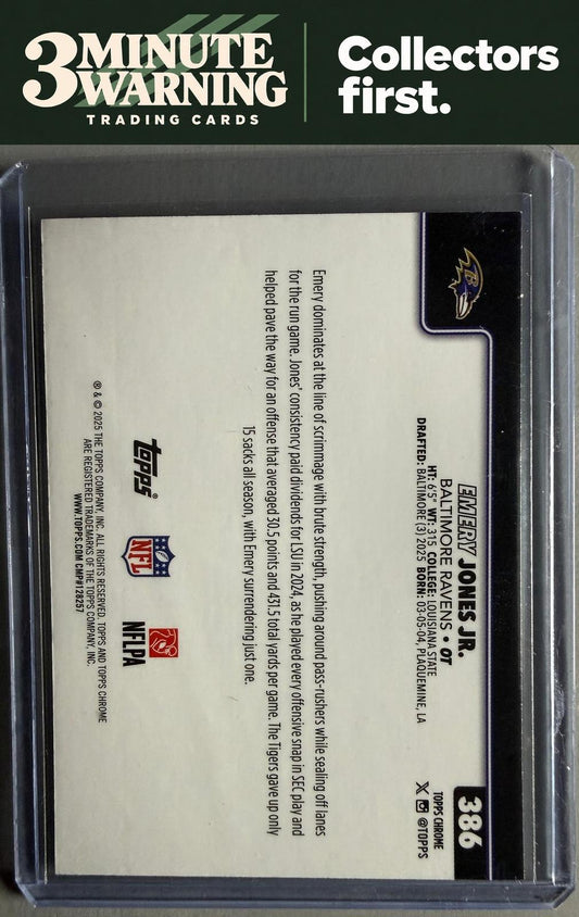 2025 Topps Chrome #386 Emery Jones Jr.
