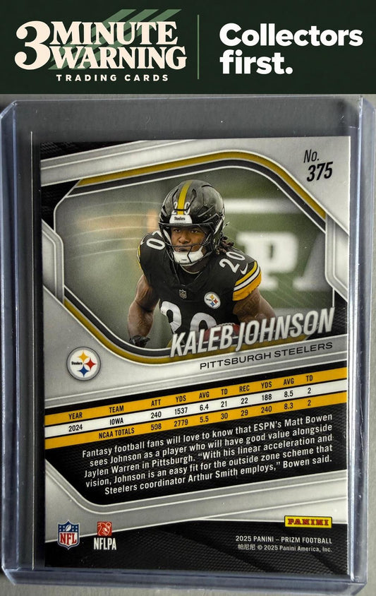 2025 Panini Prizm #375 Kaleb Johnson