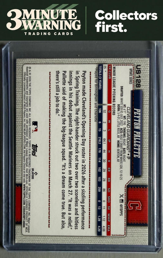 2026 Topps Update #US128 Peyton Pallette