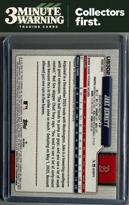 2026 Topps Update #US302 Jake Bennett