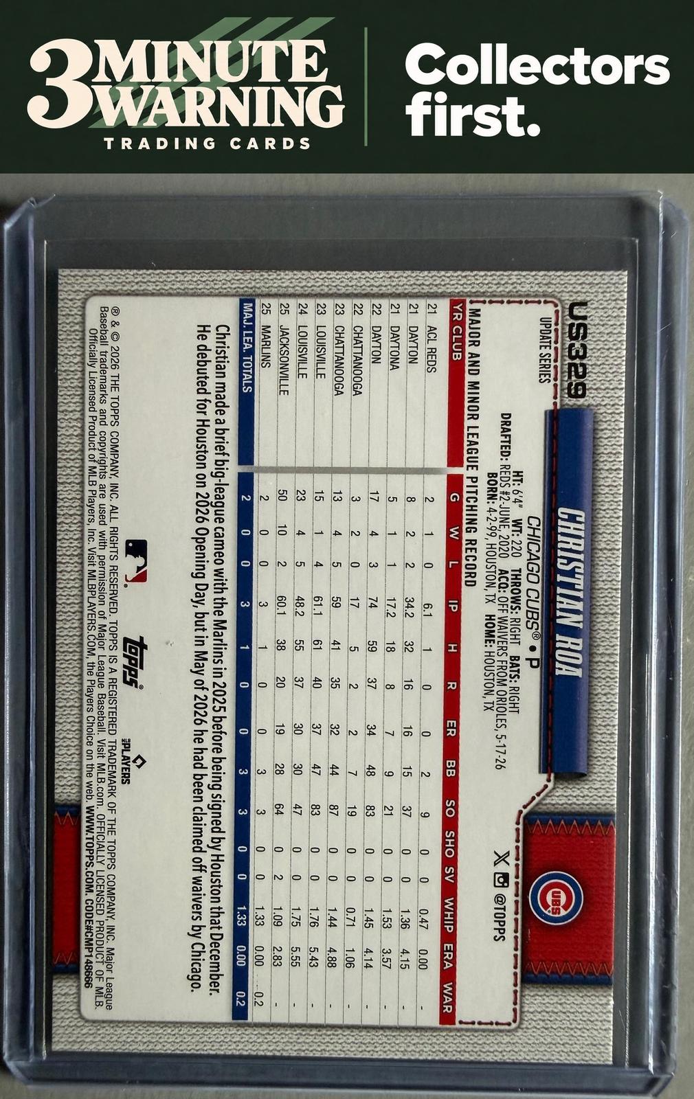 2026 Topps Update #US329 Christian Roa