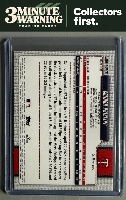 2026 Topps Update #US127 Connor Prielipp