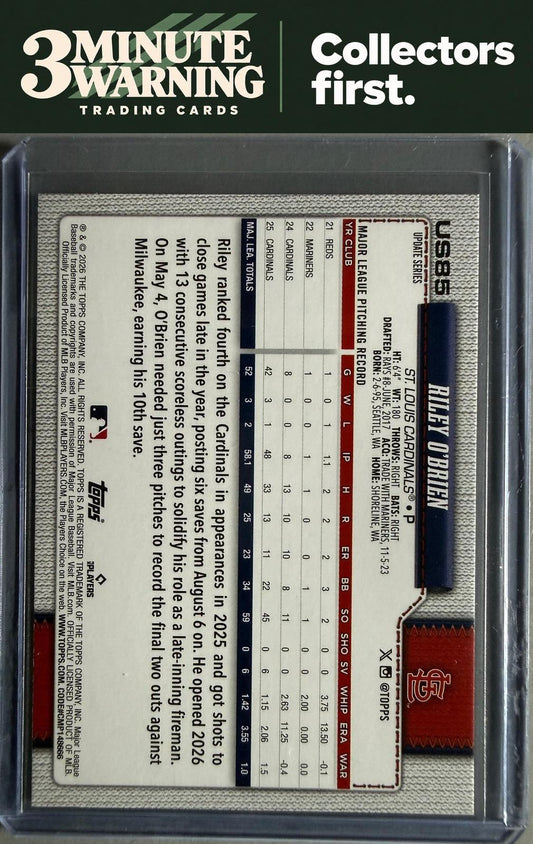 2026 Topps Update #US85 Riley O'Brien