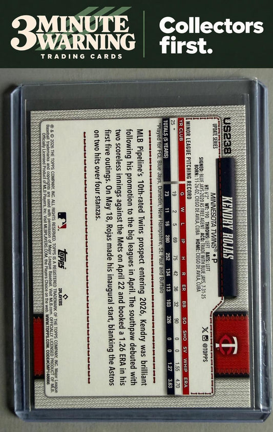 2026 Topps Update #US238 Kendry Rojas