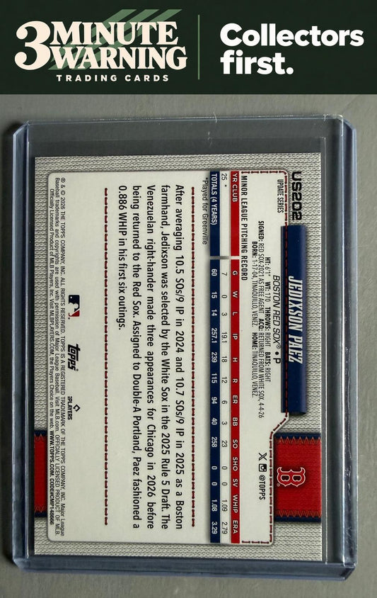 2026 Topps Update #US202 Jedixson Paez