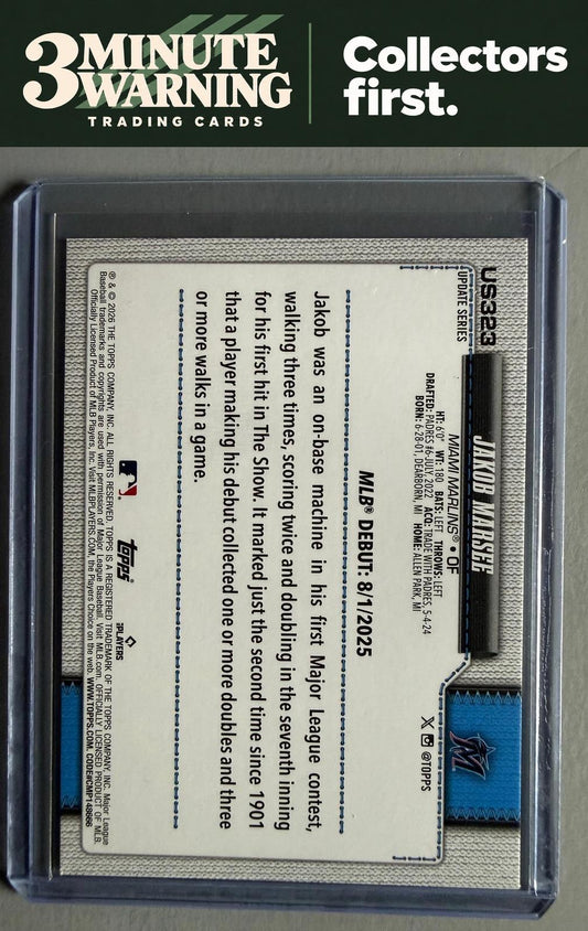 2026 Topps Update #US323 Jakob Marsee