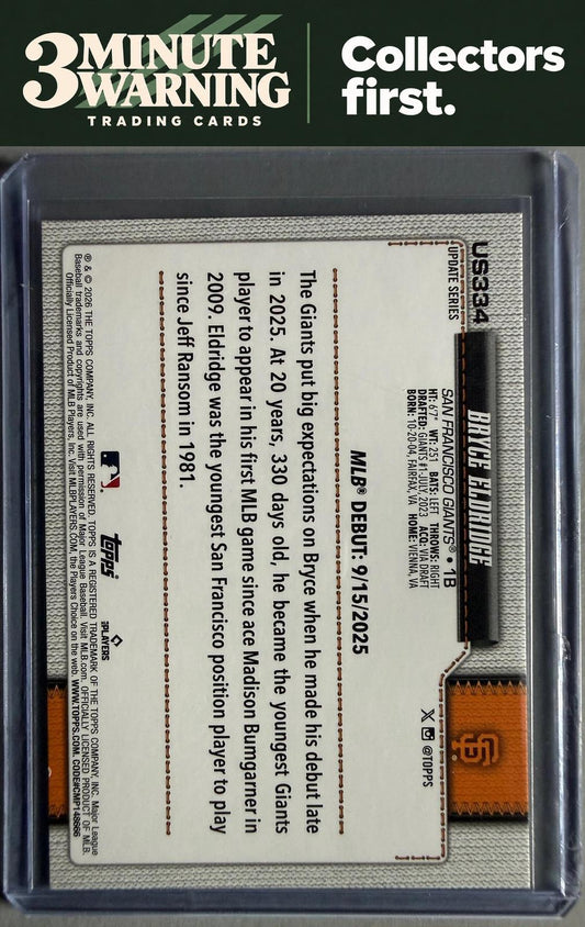 2026 Topps Update #US334 Bryce Eldridge