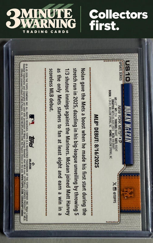 2026 Topps Update #US10 Nolan McLean
