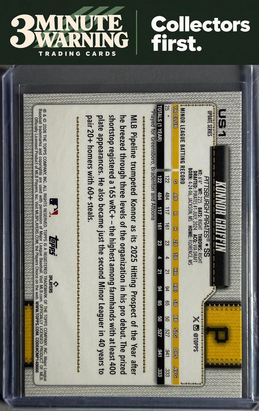 2026 Topps Update #US1 Konnor Griffin