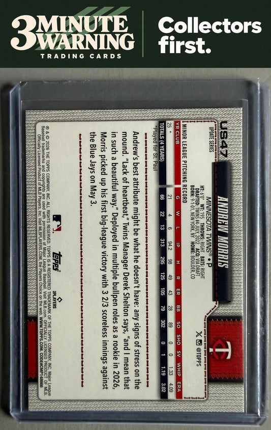 2026 Topps Update #US47 Andrew Morris