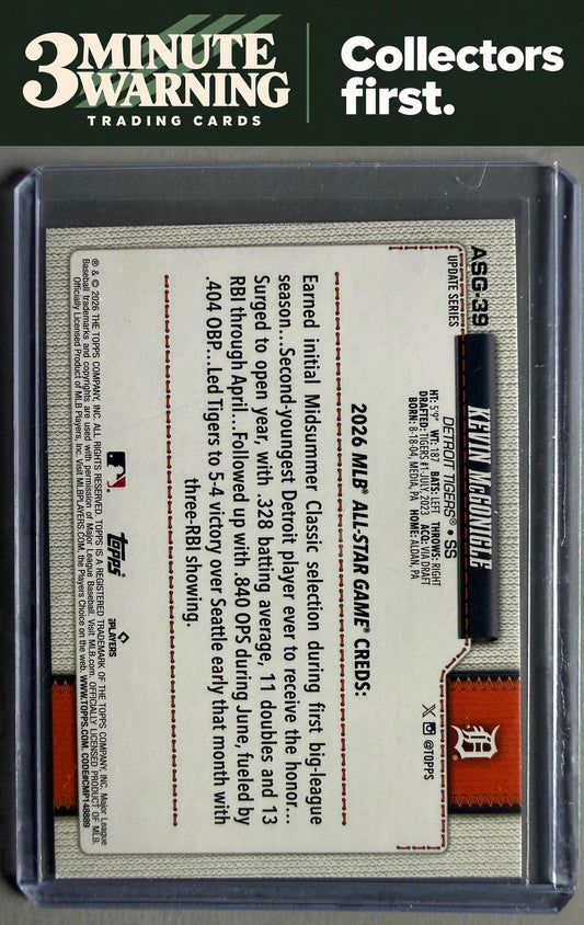 2026 Topps Update #ASG-39 Kevin McGonigle 2026 All-Star Game Rainbow Foil