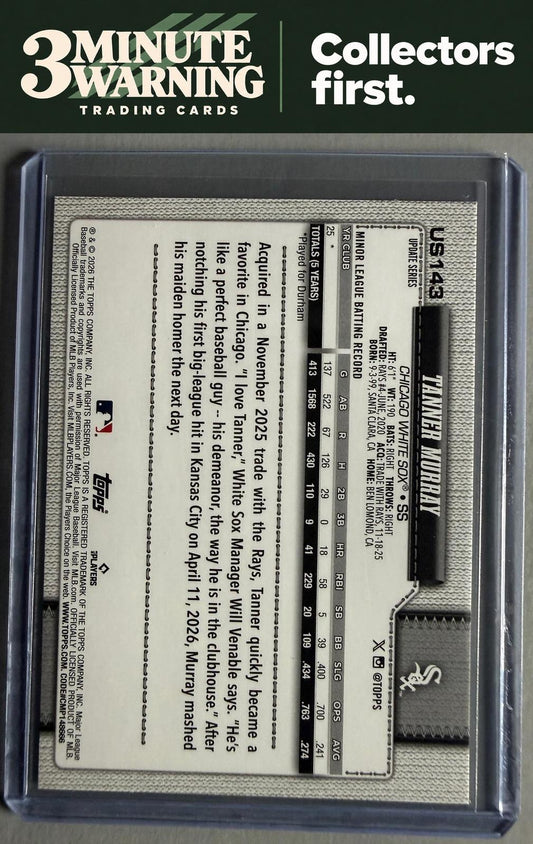 2026 Topps Update #US143 Tanner Murray