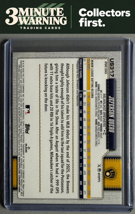 2026 Topps Update #US317 Jeferson Quero