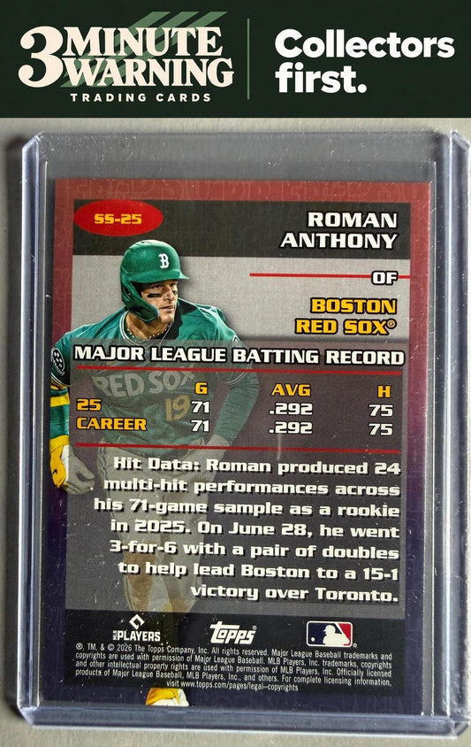 2026 Topps Update #SS-25 Roman Anthony Stat Stars