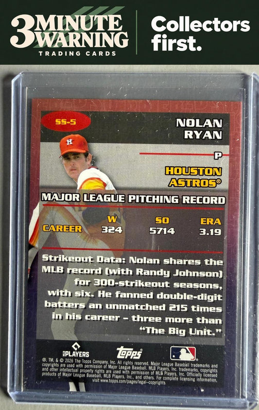 2026 Topps Update #SS-5 Nolan Ryan Stat Stars