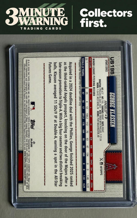 2026 Topps Update #US195 George Klassen Holiday