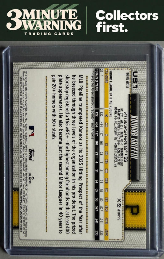 2026 Topps Update #US1 Konnor Griffin Holiday