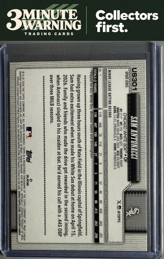 2026 Topps Update #US301 Sam Antonacci Holiday