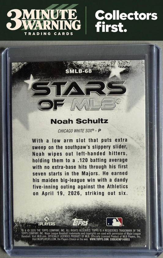 2026 Topps Update #SMLB-68 Noah Schultz Stars of MLB