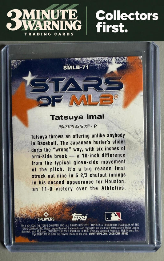 2026 Topps Update #SMLB-71 Tatsuya Imai Stars of MLB