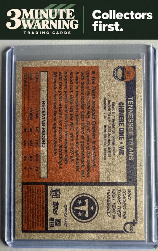 2026 Topps Heritage #337 Chimere Dike Dark Green Border