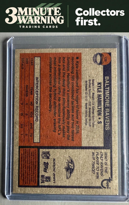 2026 Topps Heritage #138 Kyle Hamilton