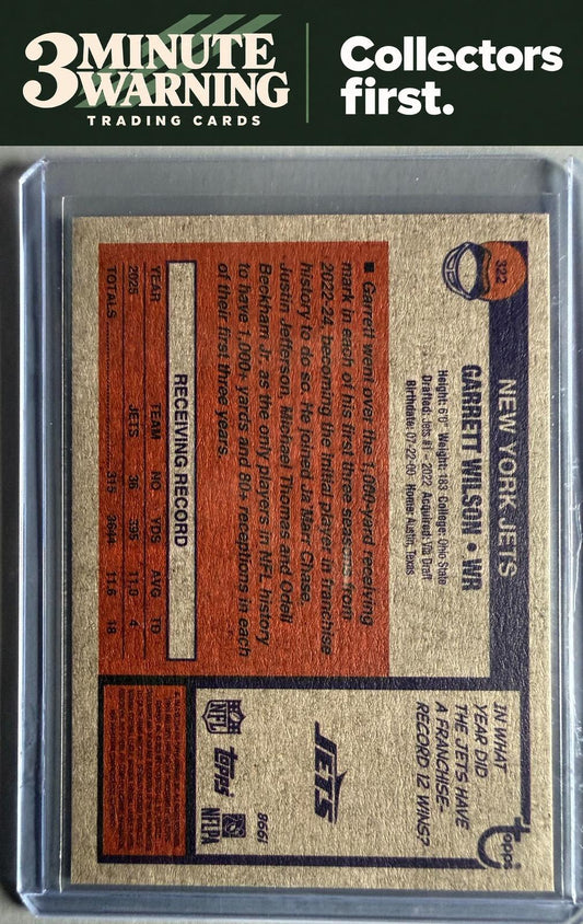 2026 Topps Heritage #322 Garrett Wilson